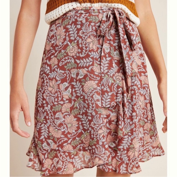 Anthropologie Luca Floral Mini Wrap Skirt NWT Size Small Petite SP - Picture 3 of 6